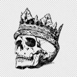 Skull Wearing Crown Vector