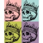 Skull Wearing Crown Vector