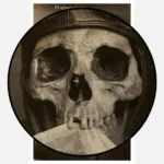 Skull with German Aviator Cap and Banknotes Poster