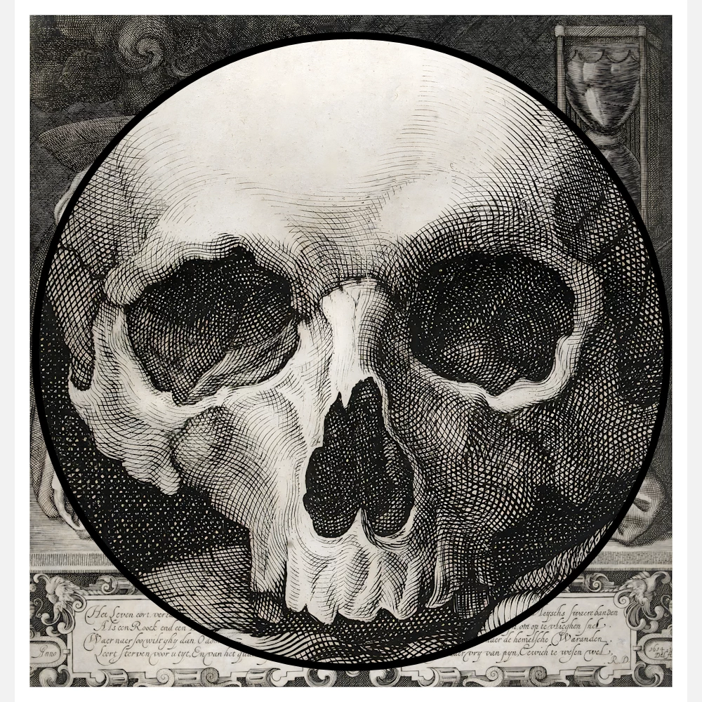 Vanitas Allegory with Child and Skull Poster