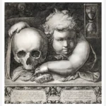 Vanitas Allegory with Child and Skull Poster