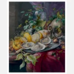 Vanitas Still Life with Oysters and Skull Poster