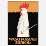 Waschanstalt Zurich Chicken Poster