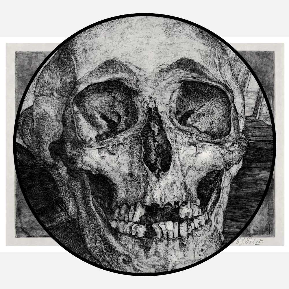 Still Life with a Skull, an Hourglass, a Book and a Knife Poster