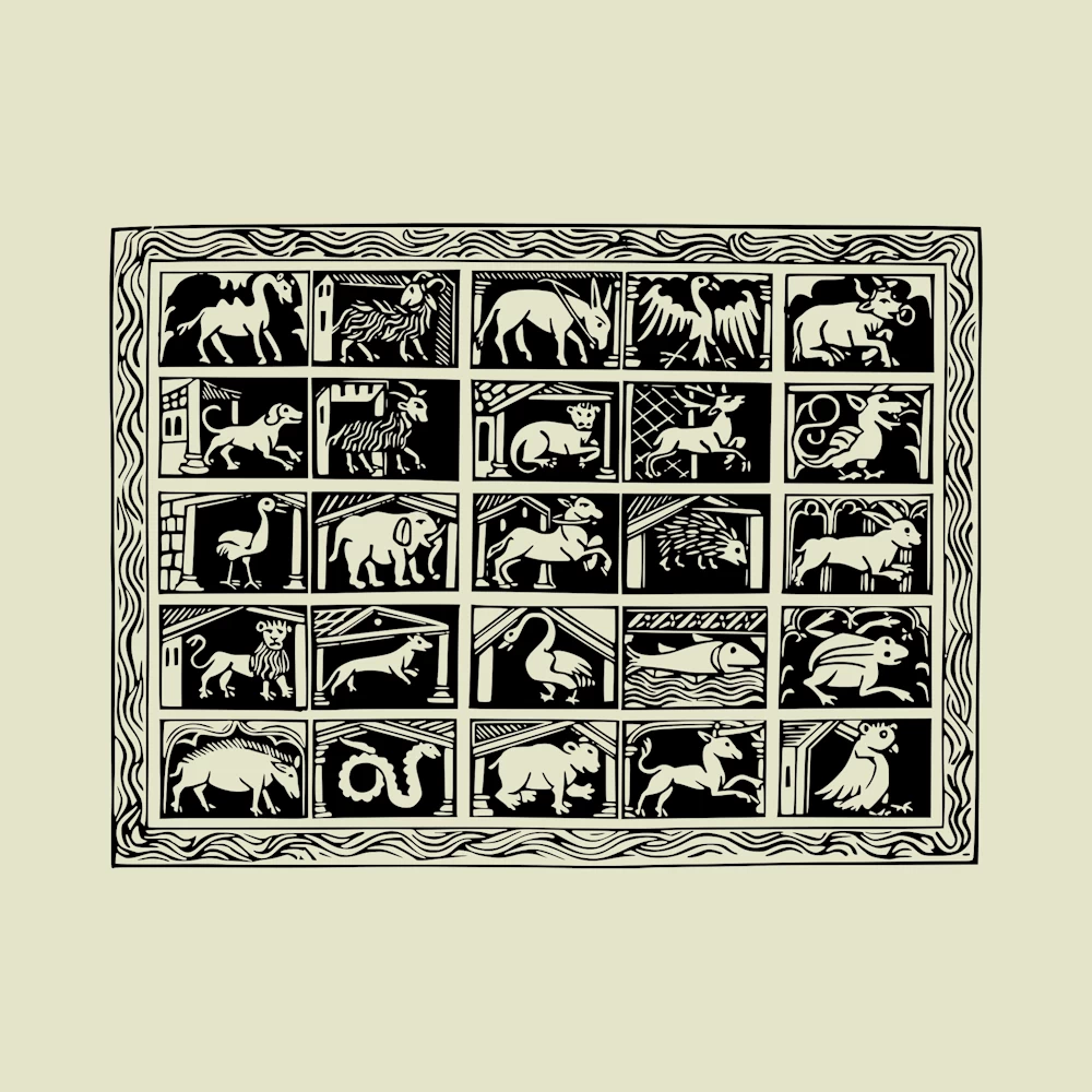 Animals Including a Unicorn and Dragon Vector