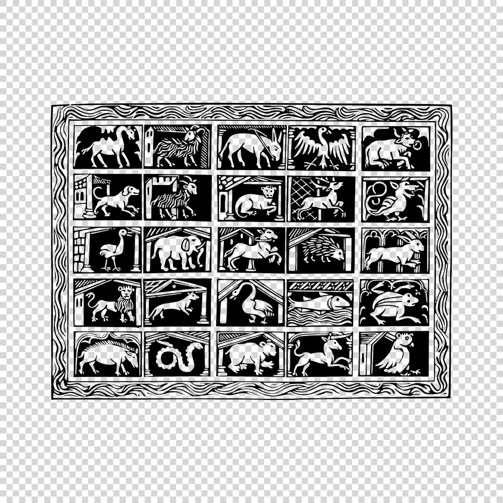 Animals Including a Unicorn and Dragon Vector