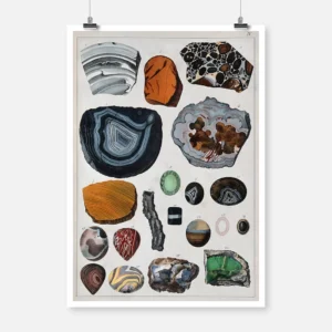 Crystalline Substances Minerals Poster