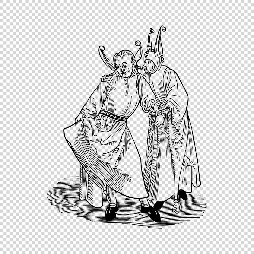 Durer's The Passion or Folly of Credulity Vector