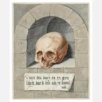 Skull in a Niche Poster