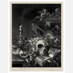 Still Life with a Skull and a Violin Poster