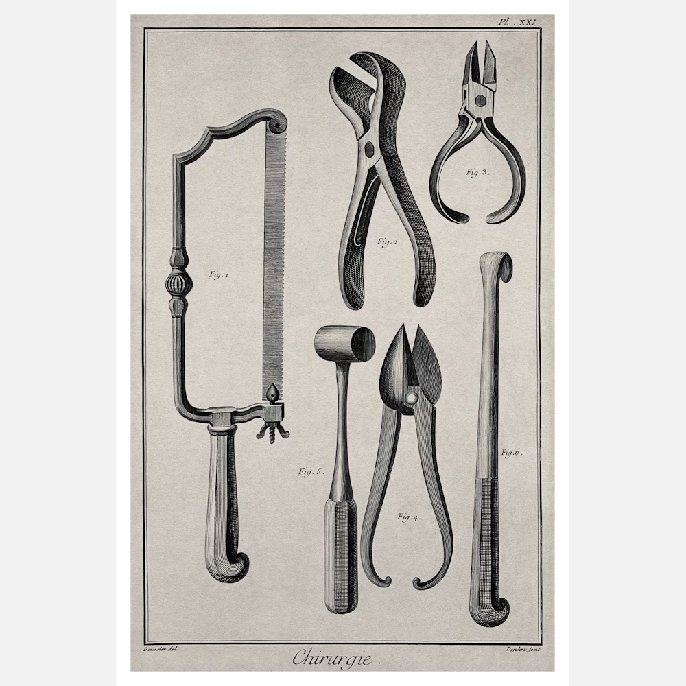 Surgery Surgical Instruments for the Amputation of Limbs