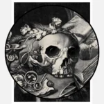 Vanitas Still Life with a Flower-Wreathed Skull Vanitas Poster