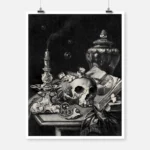 Vanitas Still Life with a Flower-Wreathed Skull Vanitas Poster