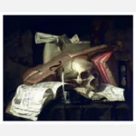 Vanitas Still Life with Instrument Poster