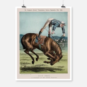 W. E. Gladstone as a Jockey Poster