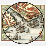 4 Maps of Amsterdam 1400-1612 Poster