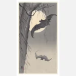 Two Bats at Full Moon Poster