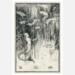 Boy with a Fish Tail Underwater Between Fish and Plants Poster