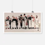 Fifteen French Doctors Wearing Aprons and Holding Various Instruments Poster