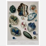 Geology Various Crystalline Substances Poster