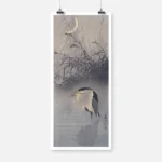 Heron at New Moon Poster