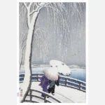 Japanese Winter Scene Poster