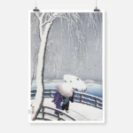 Japanese Winter Scene Poster