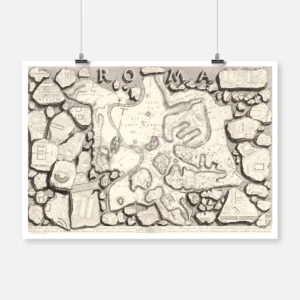 Map of Rome Poster