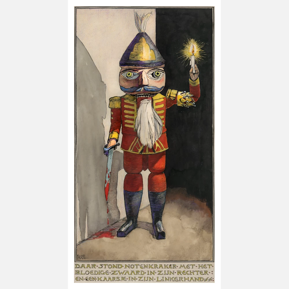 Nutcracker with a Candle and Bloody Sword Poster