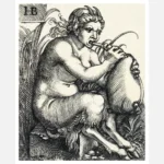 Satyr Woman Plays the Bagpipes Poster