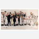 Sixteen French Doctors With Attributes Of Their Specialties Poster