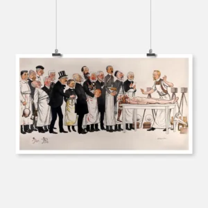 Sixteen French Doctors With Attributes Of Their Specialties Poster