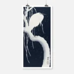 Winter Heron On Branch Poster