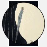 Egret in the Rain Poster