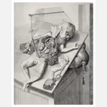 Engraving of Baby and Internal Organs Poster