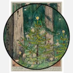 Forest with Decorated and Illuminated Christmas Trees Poster