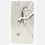 Hawk with Captured Tree Sparrow Poster