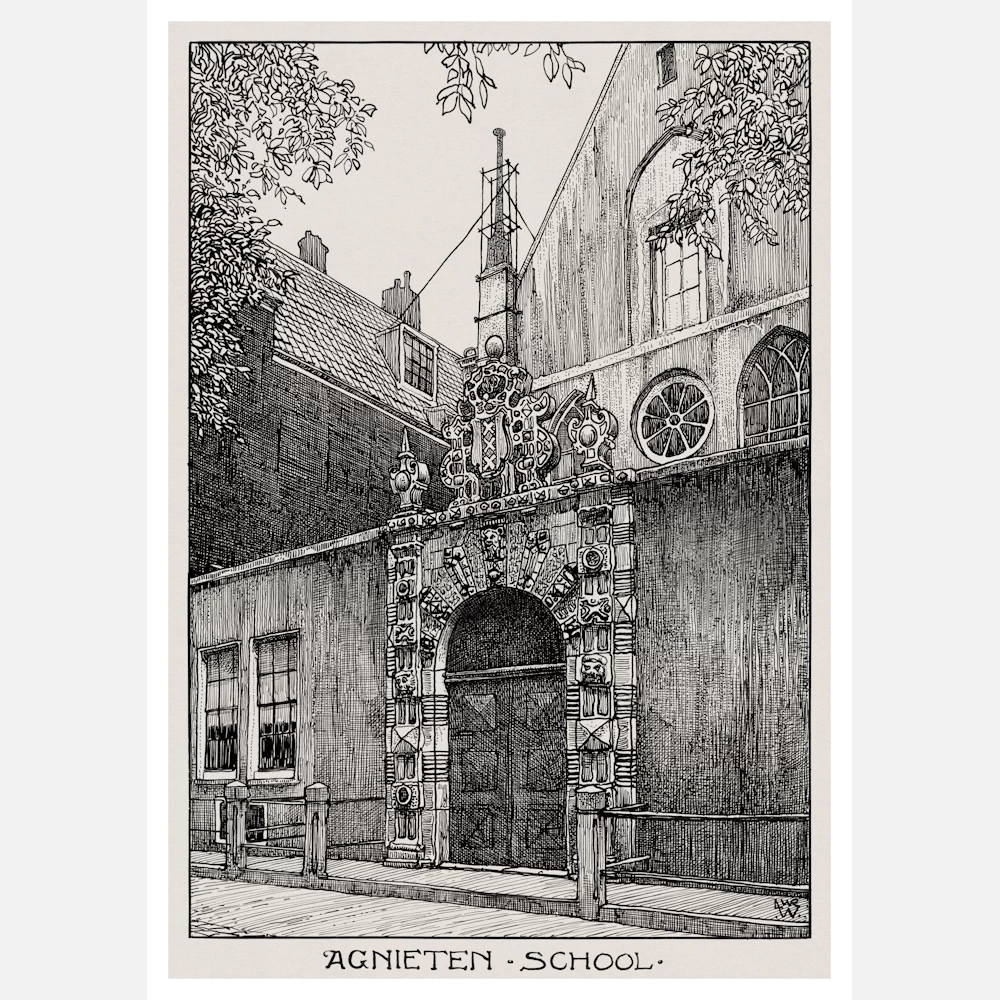 Amsterdam Door to the Chapel of the Convent of Saint Agnes (Het Portaal van de Agnietenschool aan de Oudezijds Voorburgwal) Poster