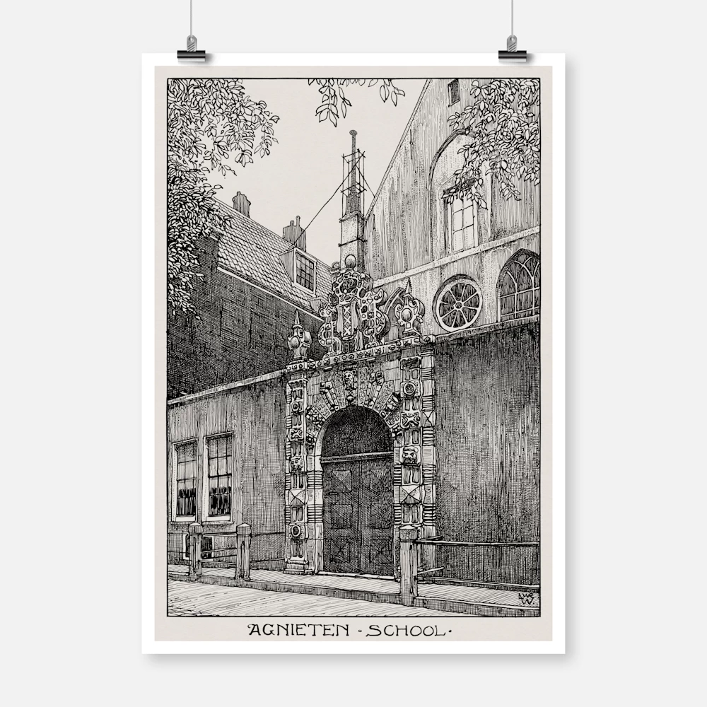 Amsterdam Door to the Chapel of the Convent of Saint Agnes (Het Portaal van de Agnietenschool aan de Oudezijds Voorburgwal) Poster