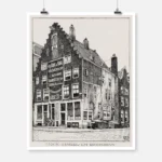 Amsterdam Spanish House on the Corner of Singel and Droogbak (Het Spaanse Huis op Hoek Singel en Droogbak) Poster