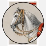 Horses with Antique Riding Equipment Poster