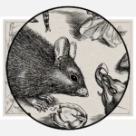 Insects Plants and Fruits Around a Rat Poster