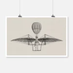 Jacob Degen's Flying Machine Poster