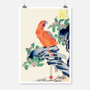 Japanese Pink Parrot Poster