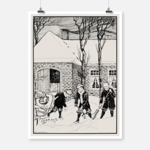 Kids in the Snow Poster