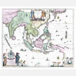 Map of Indonesia and Part of Southeast Asia Poster