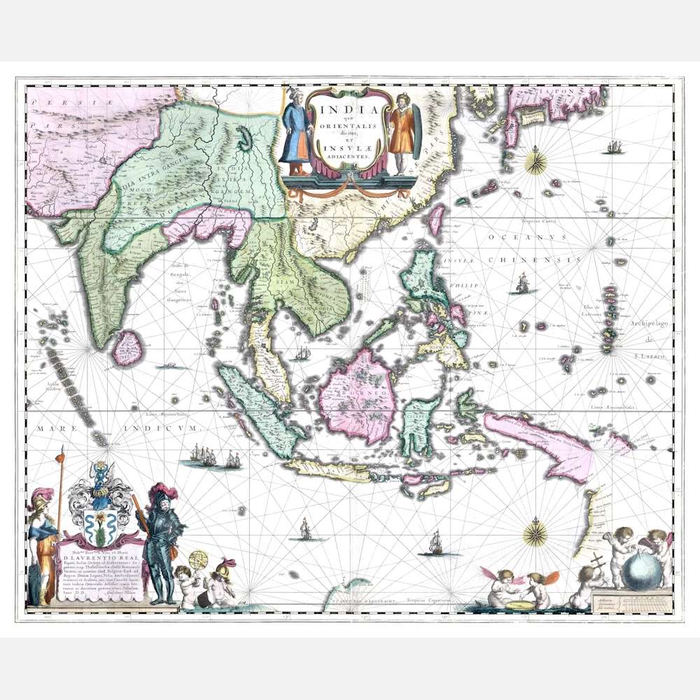 Map of Indonesia and Part of Southeast Asia Poster