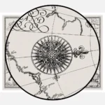 Map of the Countries Around the Arctic Circle Poster