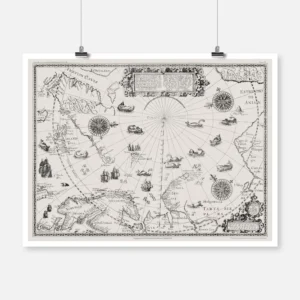 Map of the Countries Around the Arctic Circle Poster