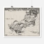 Nutcracker and Marie in a Shell Wagon Poster